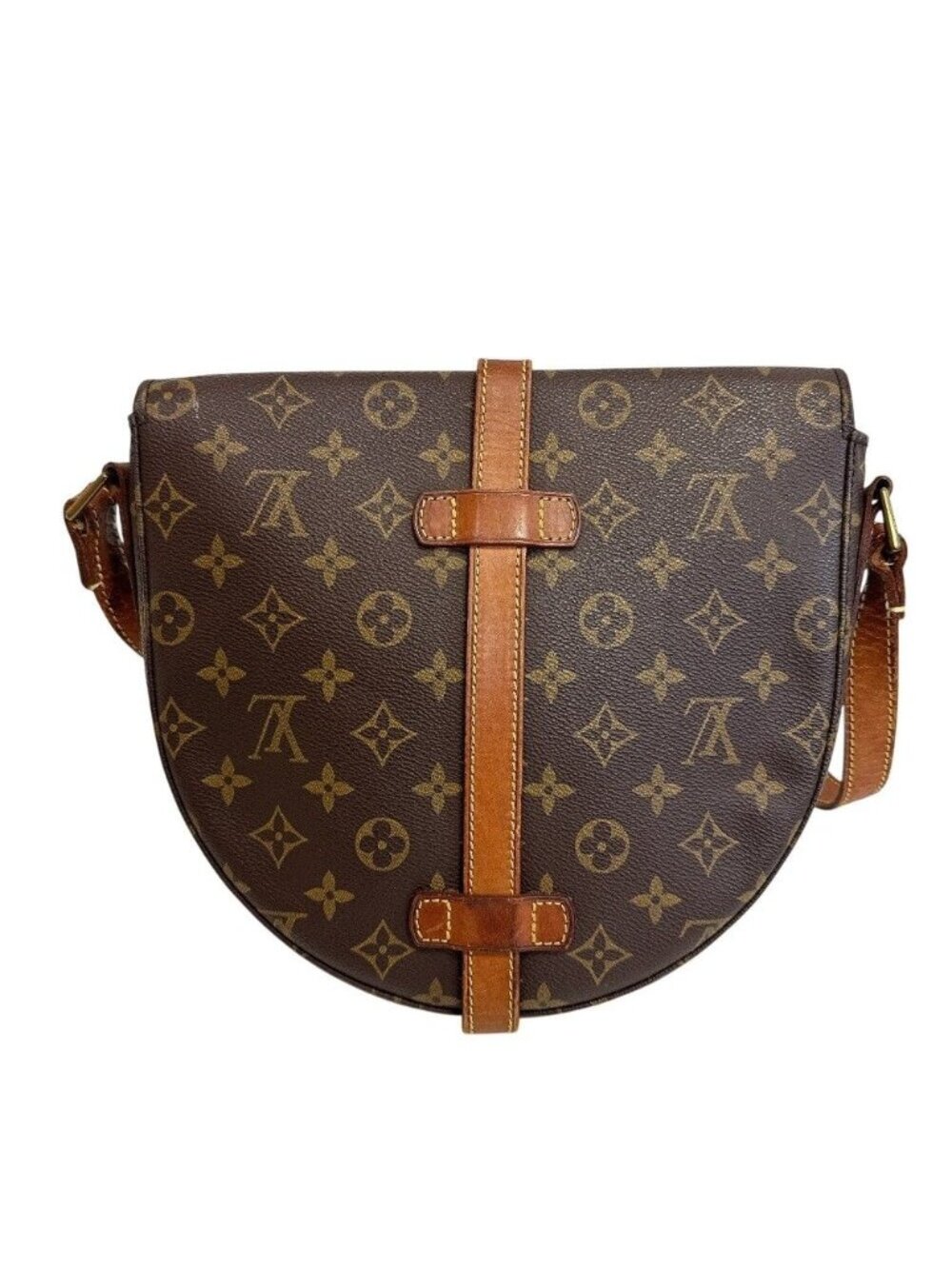 Louis Vuitton Chantilly GM Monogram Shoulder Bag Crossbody Brown
